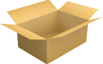 Open cardboard box