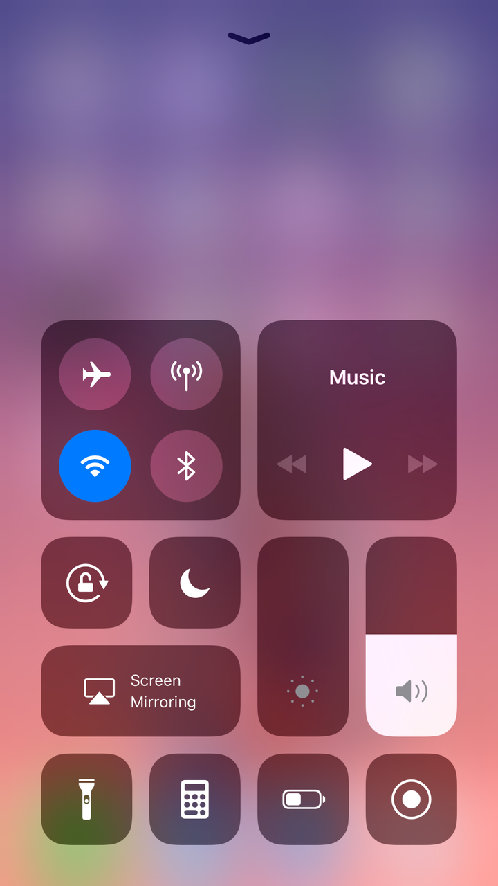 iOS 11 Control Center